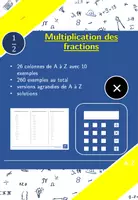 Aperçu - Feuilles d'exercices - Multiplication des fractions | mathématiques | 26 colonnes - Page de couverture