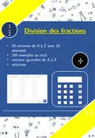 Aperçu - Feuilles d'exercices - Division des fractions | mathématiques | 26 colonnes - Page de couverture