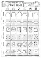Vorschau - Arbeitsblätter - Schneekugeln - würfeln und malen / Kreatives Schreiben & Ausmalbilder - Seite 3