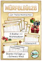 Vorschau - Arbeitsblätter - Würfelsätze zum Thema Weihnachten - Deckblatt