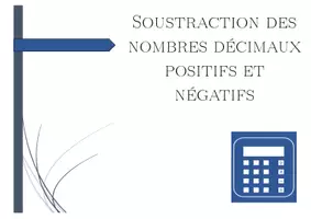 Aperçu - Feuilles d'exercices - Soustraction des nombres décimaux positifs et négatifs | mathématiques | 26 colonnes - Page 1