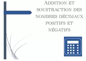 Aperçu - Feuilles d'exercices - Addition et soustraction des nombres décimaux positifs et négatifs | mathématiques | 26 colonnes - Page 1