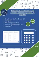 Aperçu - Feuilles d'exercices - Addition et soustraction des nombres décimaux positifs et négatifs | mathématiques | 26 colonnes - Page de couverture