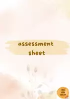 Vorschau - Arbeitsblätter - assessment sheet summary, skill files, operators, evaluation, peer correction - Deckblatt