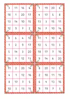 Vorschau - Spiele - Bingo Karten Weihnachten Zahlenraum 20 - Seite 1