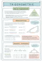 Vorschau - Merkblätter - MERKBLATT: Trigonometrie – Sinus, Kosinus, Sinussatz, Kosinussatz - Seite 1