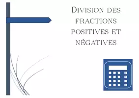 Aperçu - Feuilles d'exercices - Division des fractions positives et négatives | mathématiques | 26 colonnes - Page 1