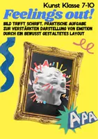 Vorschau - Arbeitsblätter - Feelings out! Gefühle durchs Layout verstärken (Kunst, praktische Aufgabe) - Deckblatt