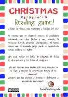 Vista previa - Juegos / Gamificación - CHRISTMAS READING- VOCABULARY MATCHING GAME - Portada