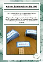 Vorschau - Stationenlernen - ZR100 Zahlenwörter in verschiedenen Ausführungen - Deckblatt
