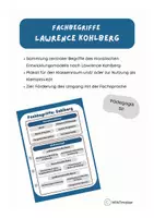 Vorschau - Poster - Lawrence Kohlberg - Fachbegriffe (Poster/Klettaktivität) - Deckblatt