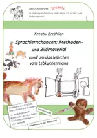 Vorschau - Mal- und Bastelvorlagen - Sprachlernchancen rund um das Märchen vom Lebkuchenmann - Deckblatt