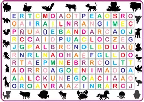 Vista previa - Hojas de trabajo - Encuentra los nombes de los animales - página 2
