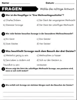 Vorschau - Arbeitsblätter - Eine Weihnachtsgeschichte: Leseverständnis und Kreuzworträtsel mit Antworten für die 3. Klasse, 4. Klasse. - Seite 2