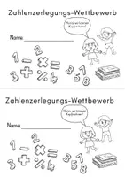 Vorschau - Arbeitsblätter - Ich kann alle Zahlen zerlegen // Kopfrechnen in der 1. Klasse // Wie man nicht mit den Fingern rechnet - Deckblatt