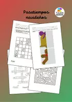 Vista previa - Hojas de trabajo - Hojas de trabajo con pasatiempos navideños - Portada