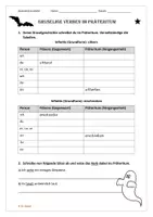 Vorschau - Arbeitsblätter - Verben im Präsens+Präteritum: Gruselgeschichten (zweifach differenziert+LÖSUNGEN) Klasse 5+6 - Seite 1