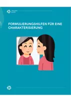 Vorschau - Merkblätter - Charakterisierung - Liste mit hilfreichen Formulierungen - Deckblatt