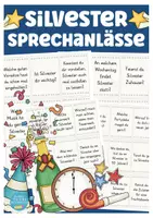 Vorschau - Stationenlernen - Silvester Sprechanlässe deutsch Konversationskarten - Deckblatt