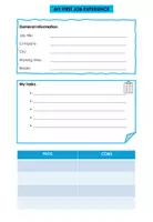 Vorschau - Arbeitsblätter - My first job experience - Deckblatt