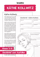 Vorschau - Arbeitsblätter - Künstler Steckbrief Käthe Kollwitz - Deckblatt