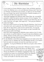 Vorschau - Arbeitsblätter - Lesetext Lesen und verstehen Märchen Sterntaler Klasse 2, 3, 4 - Seite 1