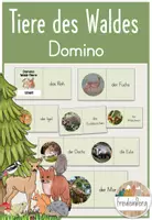 Vorschau - Spiele - Tiere des Waldes - Domino - Deckblatt