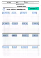 Vorschau - Arbeitsblätter - Dritte (3.) binomische Formel Arbeitsblatt Übung - Deckblatt