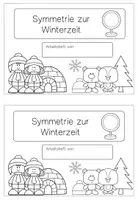 Vorschau - Arbeitsblätter - Symmetrie: Winter und Weihnachten (Geometrie Grundschule Mathe Klasse 3-4) - Seite 2
