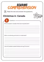 Vorschau - Arbeitsblätter - Reading Comprehension - Christmas in Canada + Solutions - Seite 3