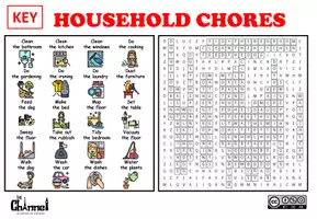Aperçu - Matériel pour travaux manuels / dessin - HOUSEHOLD CHORES – Games and Visual Dictionaries Pack - Page 3