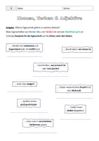 Vorschau - Arbeitsblätter - Die Wortarten Nomen, Verben und Adjektive wiederholen - Deckblatt