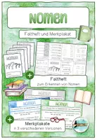 Vorschau - Poster - Wortarten: Nomen - Faltheft und Merkplakate - Deckblatt