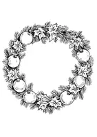 Vorschau - Arbeitsblätter - Weihnachtskranz zum Ausmalen Weihnachten Kranz Winterkranz - Seite 3
