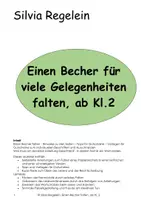 Vorschau - Unterrichtsreihen - Einen Becher für viele Gelegenheiten falten, ab Kl. 2 - Deckblatt