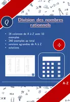 Aperçu - Feuilles d'exercices - Division des nombres rationnels | mathématiques | 26 colonnes - Page de couverture