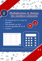 Aperçu - Feuilles d'exercices - Multiplication et division des nombres rationnels | mathématiques | 26 colonnes - Page de couverture