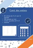 Aperçu - Feuilles d'exercices - Carré des entiers | mathématiques | 26 colonnes - Page de couverture