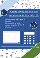 Aperçu - Feuilles d'exercices - Racine carrée des nombres décimaux positifs et négatifs | mathématiques | 26 colonnes - Page de couverture