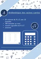 Aperçu - Feuilles d'exercices - Arithmétique des racines carrées | mathématiques | 26 colonnes - Page de couverture