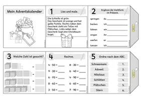 Vorschau - Mal- und Bastelvorlagen - Adventskalender: Leporello - Sparpaket (Klasse 1-4) - Seite 3