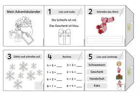 Vorschau - Arbeitsblätter - Adventskalender - Leporello (Klasse 1) - Seite 2