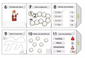 Vorschau - Arbeitsblätter - Adventskalender - Leporello (Klasse 1) - Seite 3