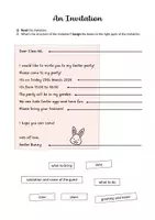 Vorschau - Arbeitsblätter - Writing an Invitation - Aufbau, Differenzierung, Easter - Seite 1