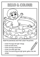 Vorschau - Arbeitsblätter - Read and Colour Summer Englisch Klasse 5 - Seite 1