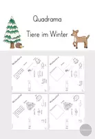 Vorschau - Arbeitsblätter - Quadrama - Tiere im Winter Klasse 1-2 - Deckblatt