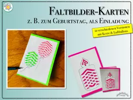 Vorschau - Mal- und Bastelvorlagen - Faltbilder-Karten „Geburtstag“ (mit Kerze & Luftballons - Kirigami) - Seite 1