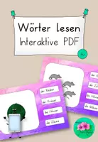 Vorschau - Aufgabenkarten - Wörter lesen interaktiv - Sparpaket - Seite 1