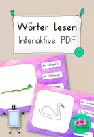 Vorschau - Interaktives Material - Wörter lesen interaktiv - Lautverbindung Sch - Deckblatt