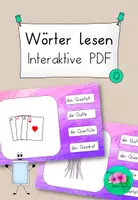 Vorschau - Interaktives Material - Wörter lesen interaktiv - Buchstabe Q - Deckblatt